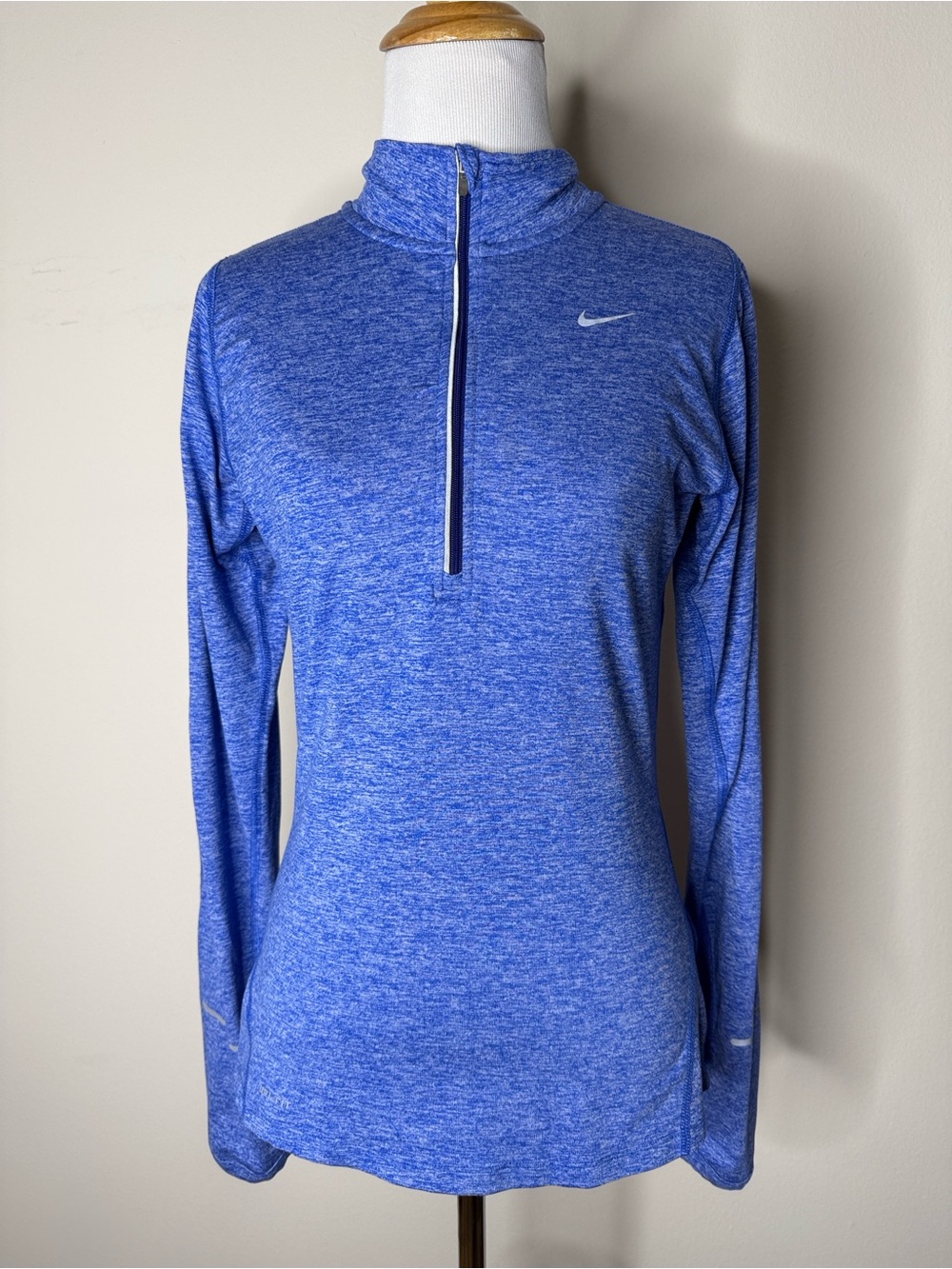 Nike Blue Dri Fit Running 1/2 Zip Element Pullover